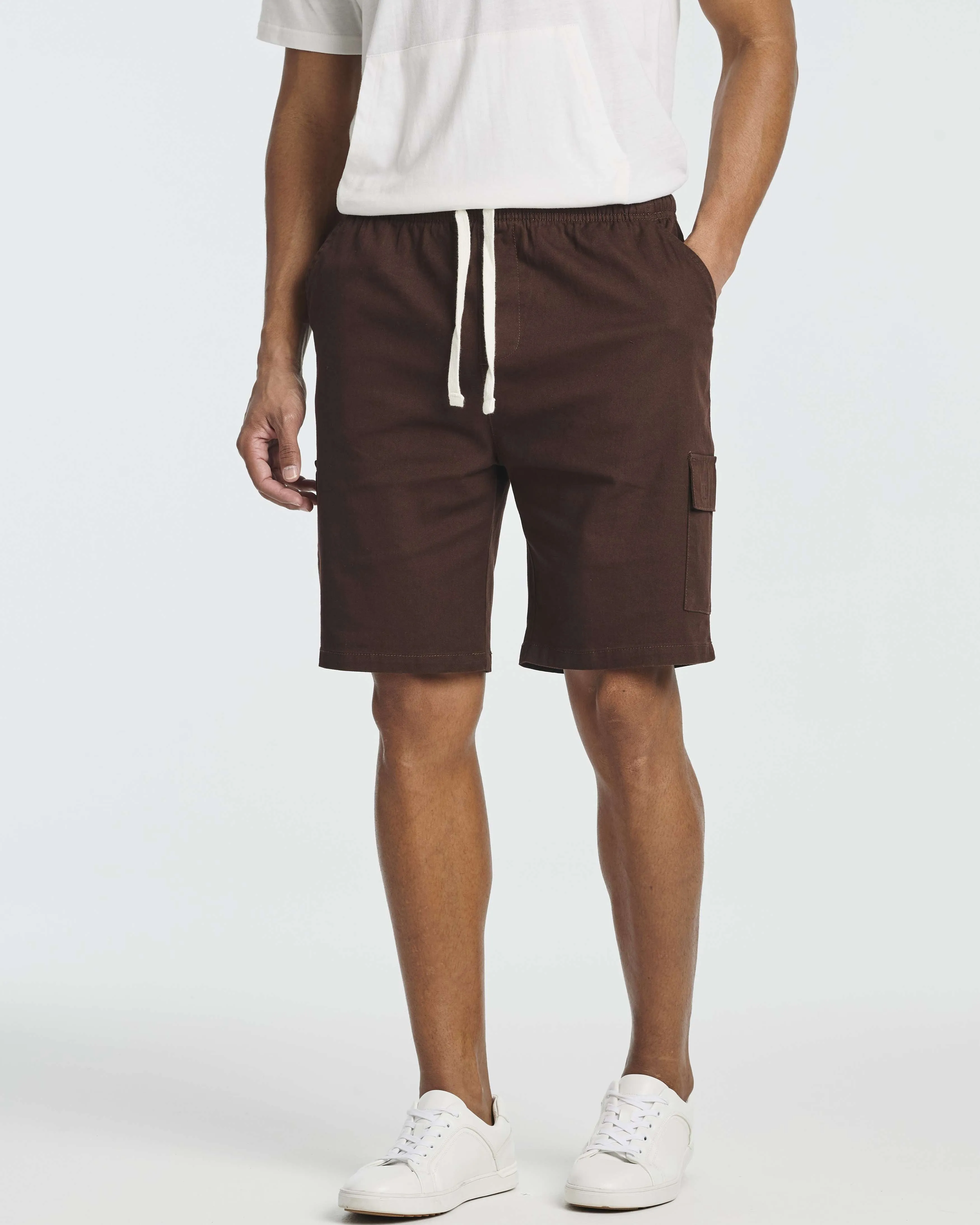 3 Pack: Men's 9 Elastic Waistband Cargo Shorts