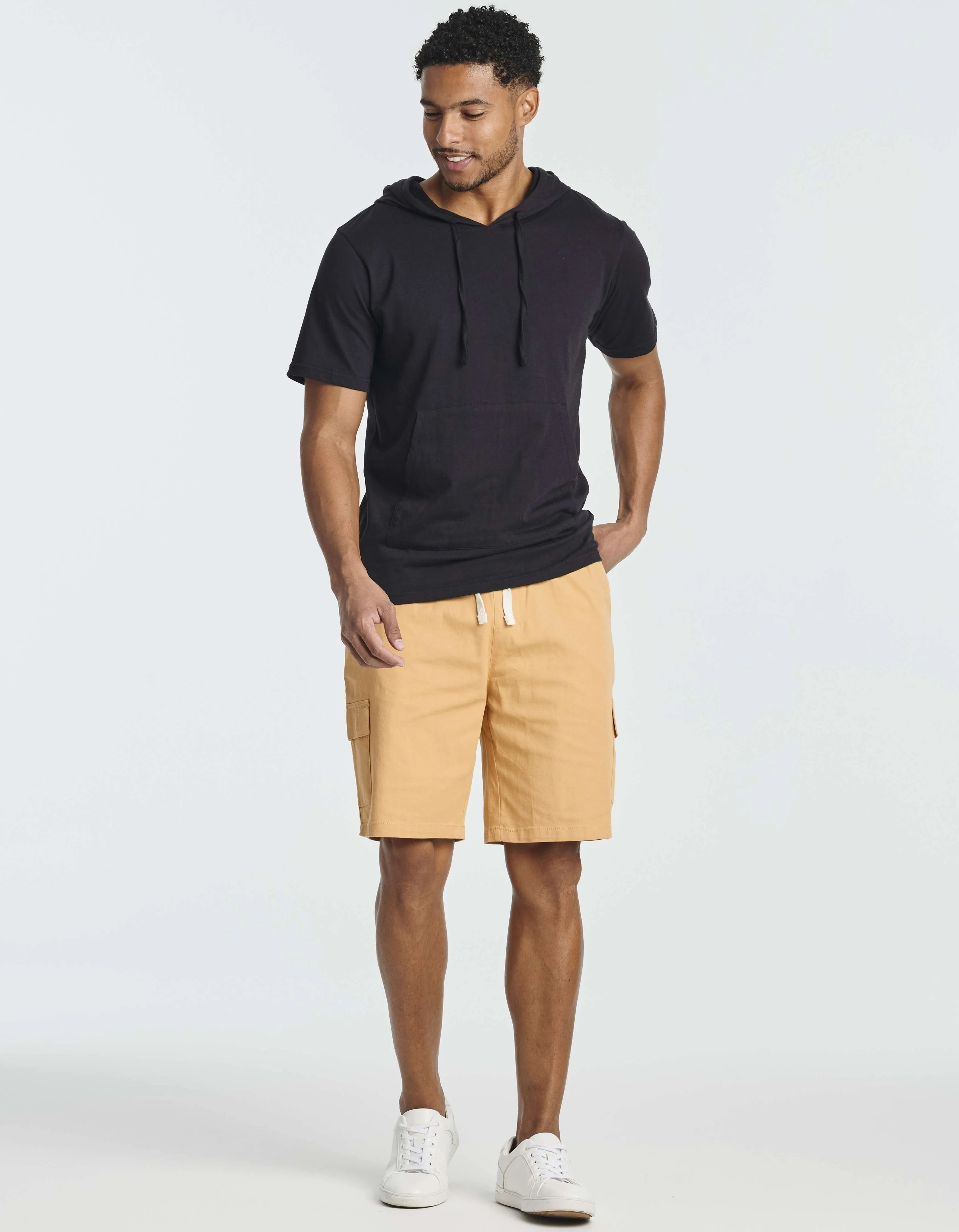 3 Pack: Men's 9 Elastic Waistband Cargo Shorts