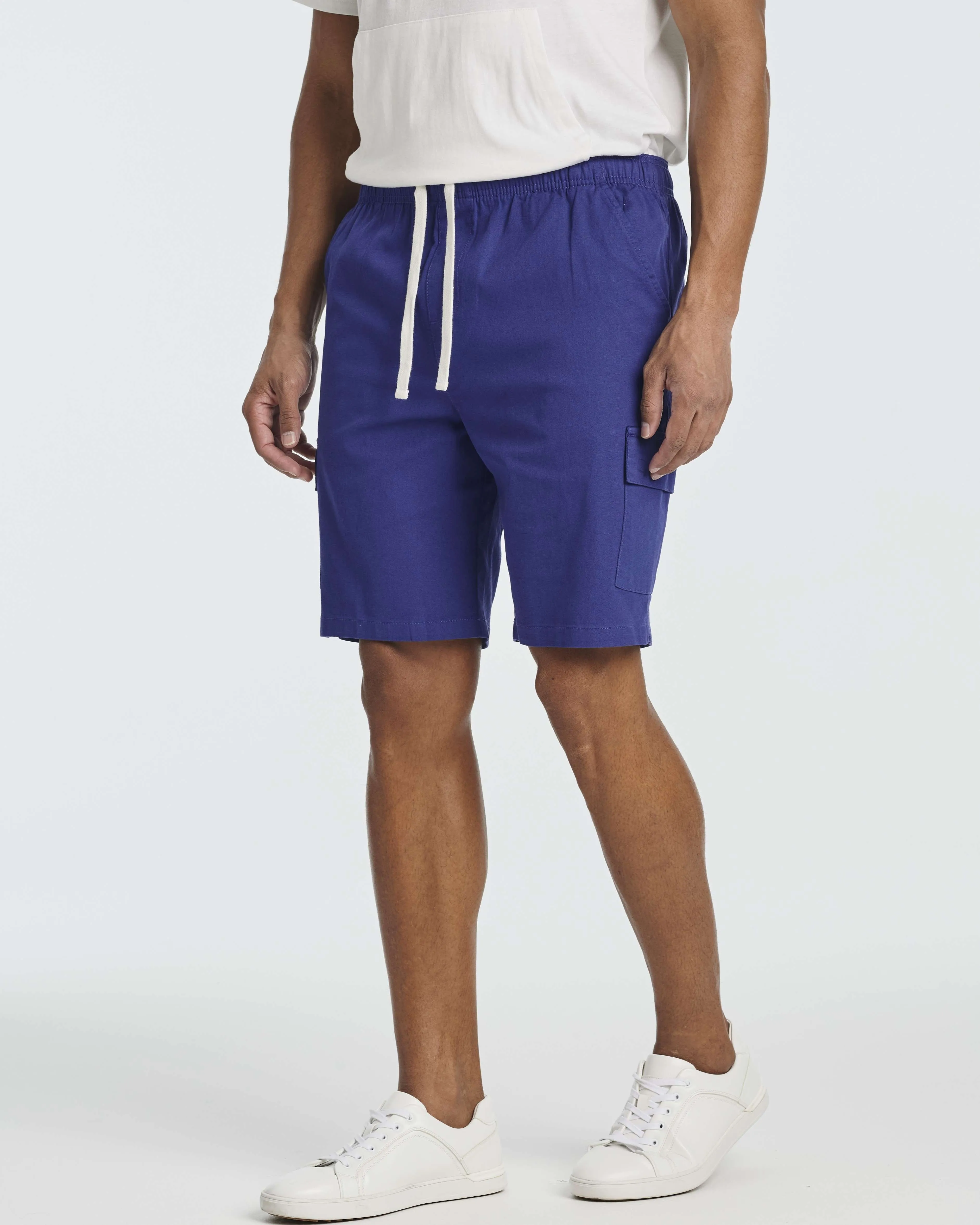 3 Pack: Men's 9 Elastic Waistband Cargo Shorts