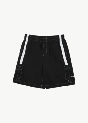 AFENDS Mens House Related - Cargo Swim Short 20 - Black