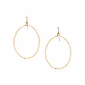 Bella Hammered Gold Round Earrings