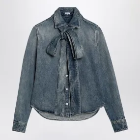 DENIM SHIRT WITH BOW