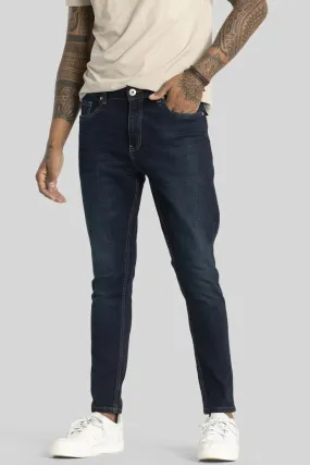 Electric Navy Plain Skinny Fit Jeans