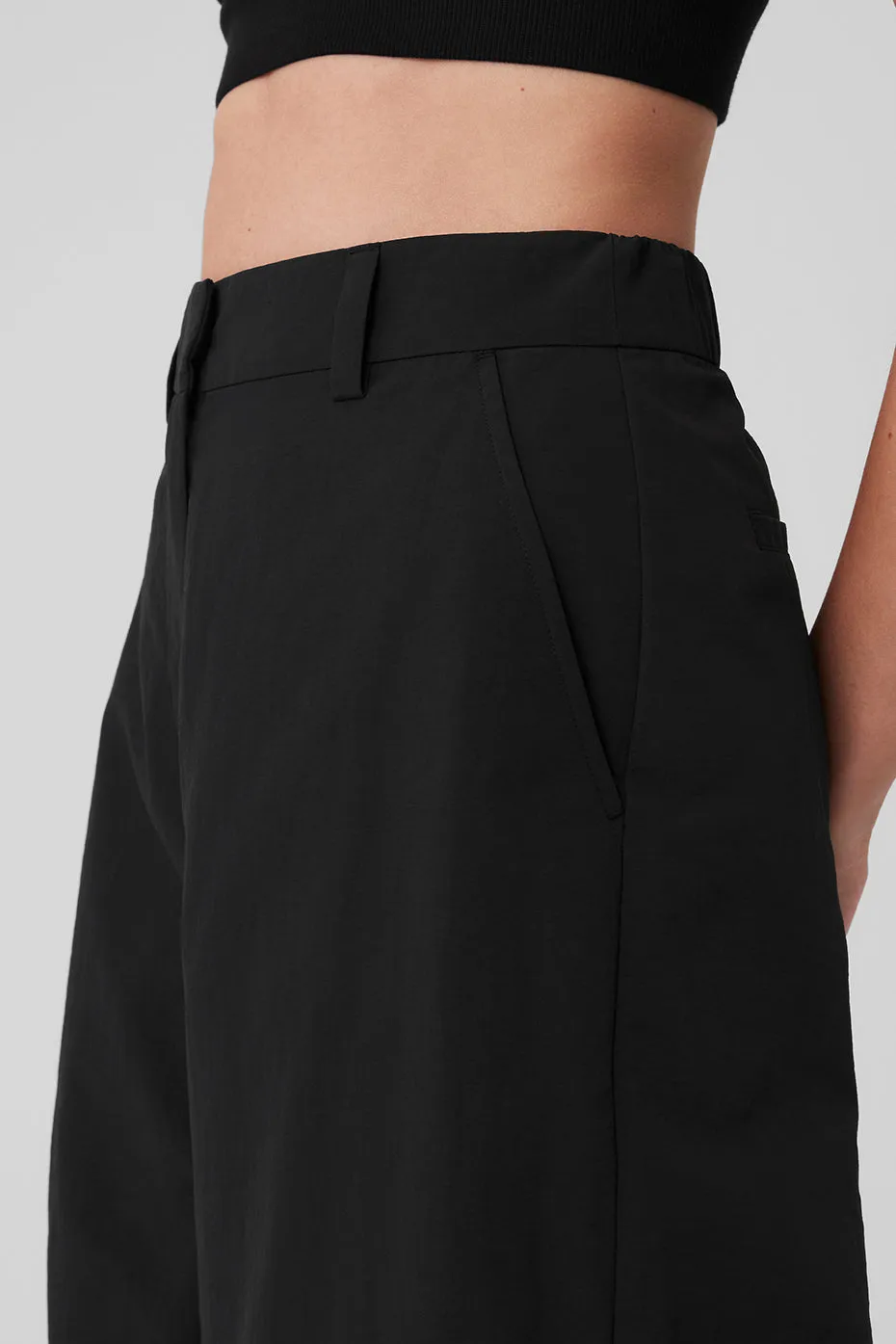 High-Waist Street Smart Trouser - Black