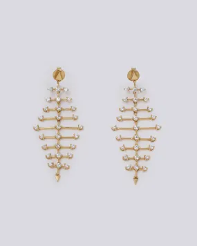 Long Arrow Gold Earrings