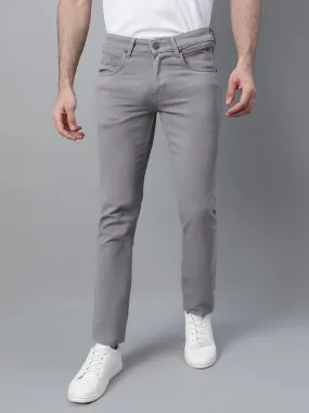 Men's Casual Flat front Light Grey  Trousers