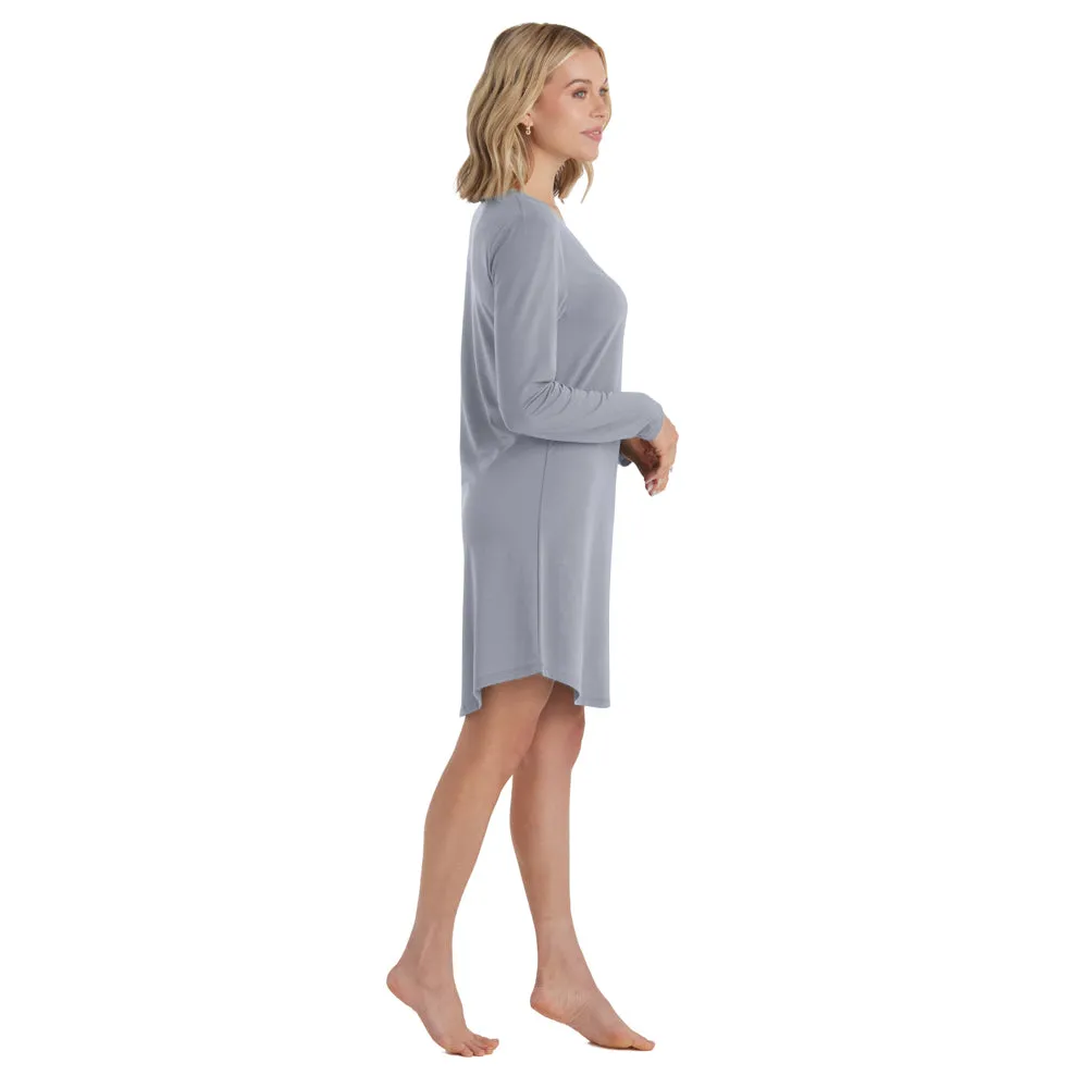 Quinn - 36 Y-Neck Henley Sleepshirt