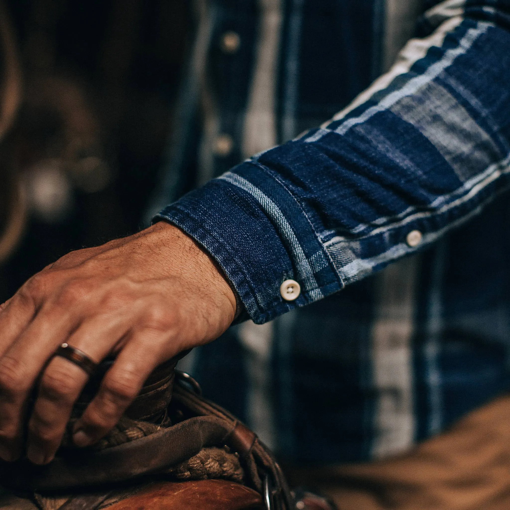 The California in Indigo Plaid