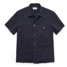 The Caravan Shirt in Navy Seersucker