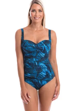 Togs ANTIQUA Ruched Swimsuit, Blue Multi 21P2309